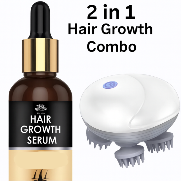 Advanced Hair Growth Serum with Scalp Massager Combo